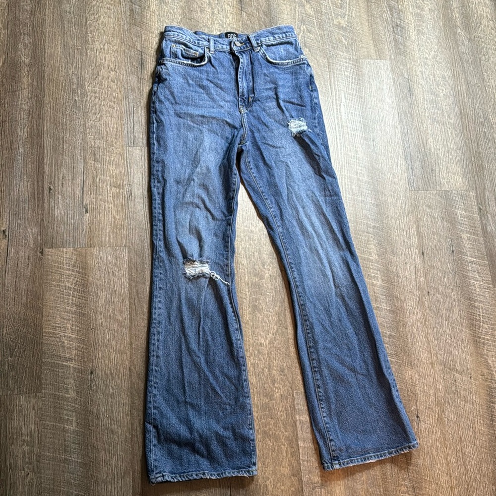 BDG urban outfitters stretch, high-rise flare jeans